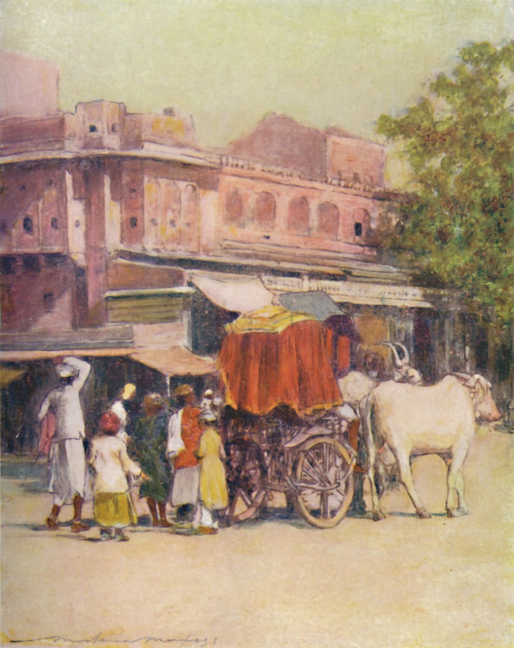 Native Bullock-cart, 1905 od Mortimer Ludington Menpes