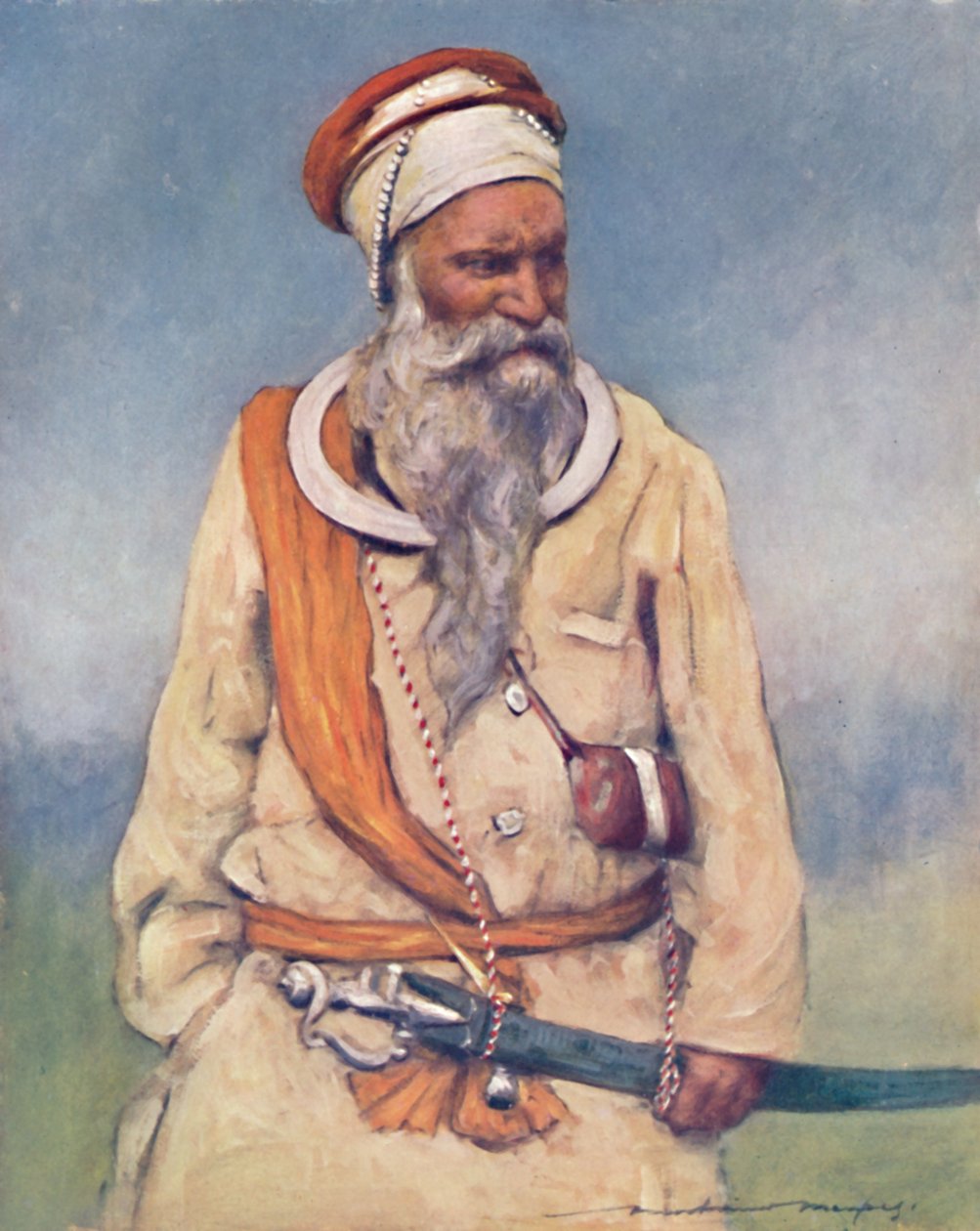 Sikhský válečník, 1903 od Mortimer Ludington Menpes