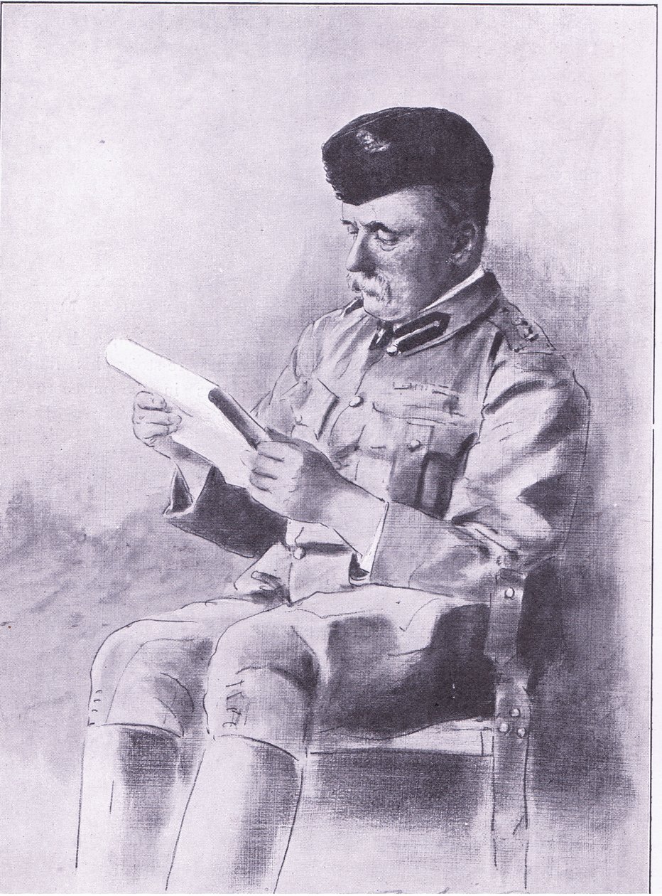 Plukovník French, ilustrace z Po Pretorii: Guerilla War, 1902 od Mortimer Ludington Menpes