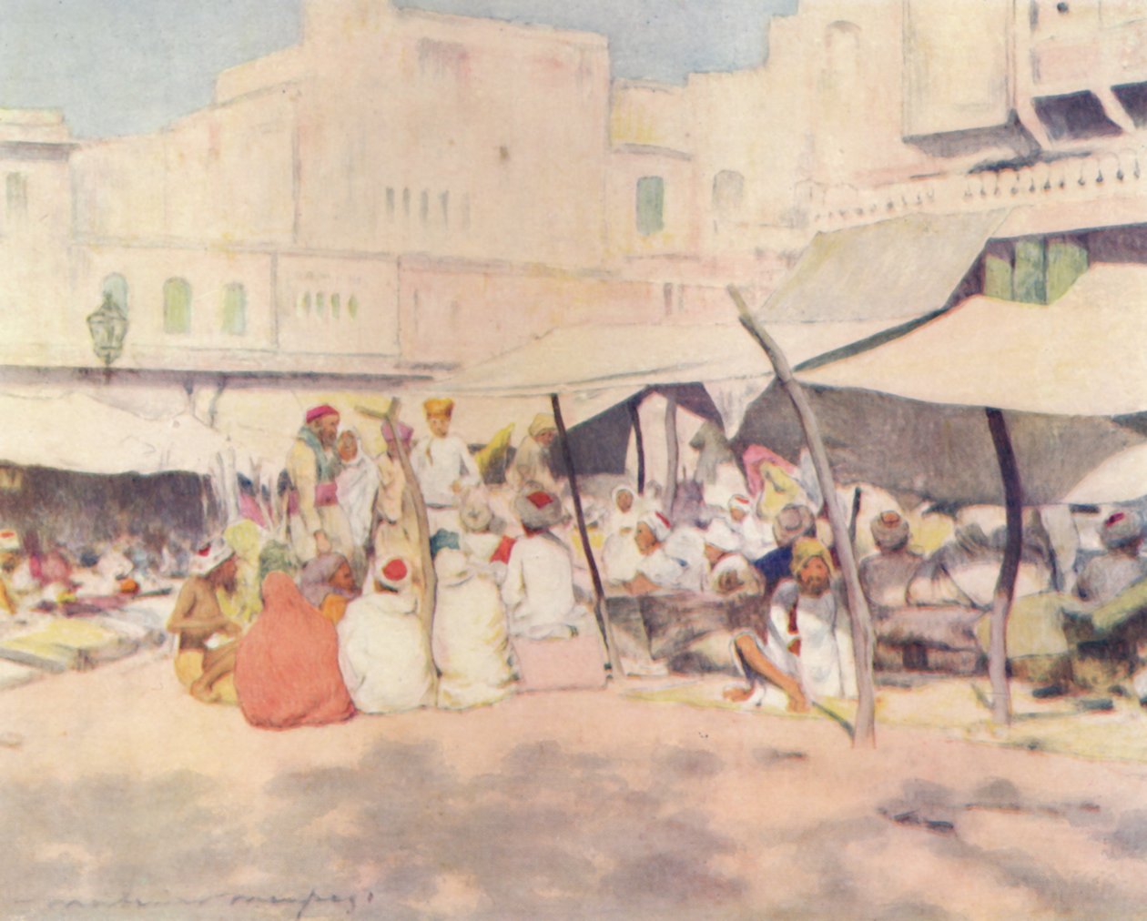 Na tržišti, Jeypore, 1905 od Mortimer Ludington Menpes