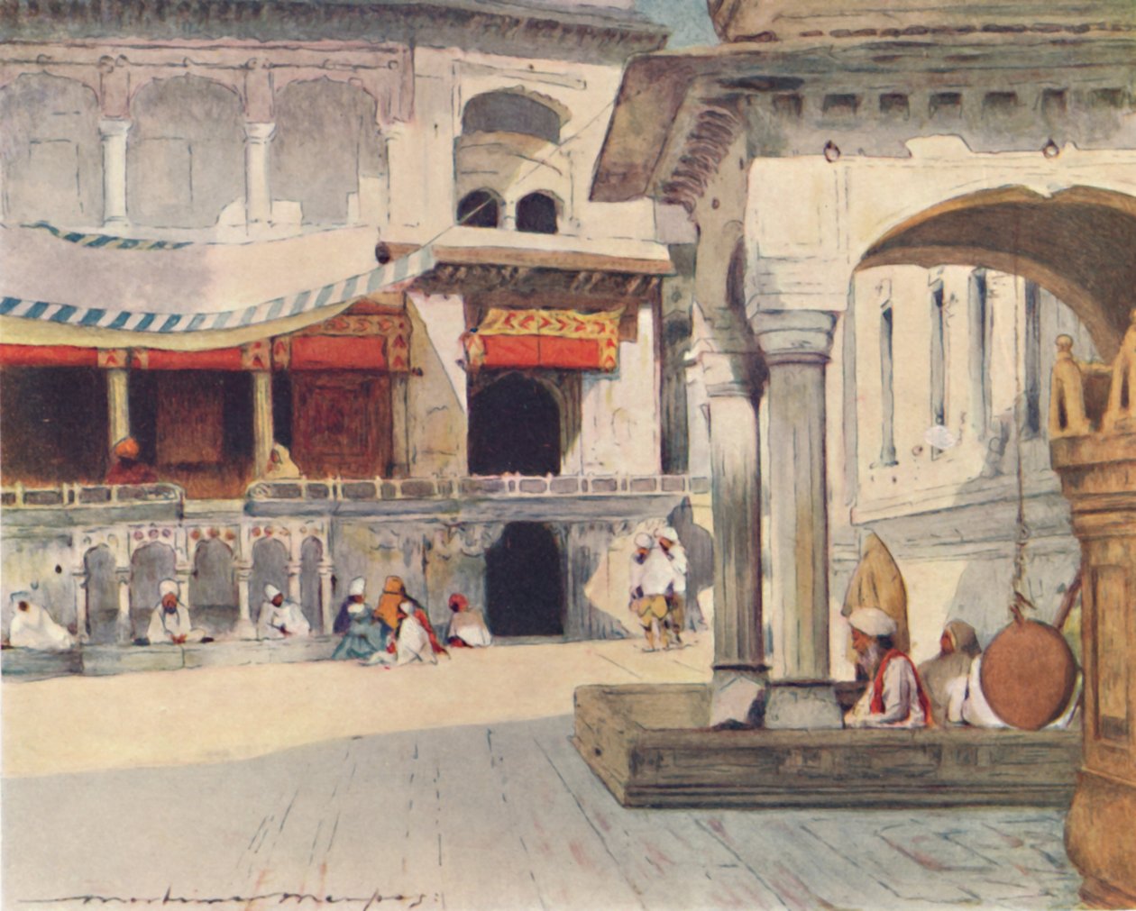 V chrámu Amritsar, 1905 od Mortimer Ludington Menpes