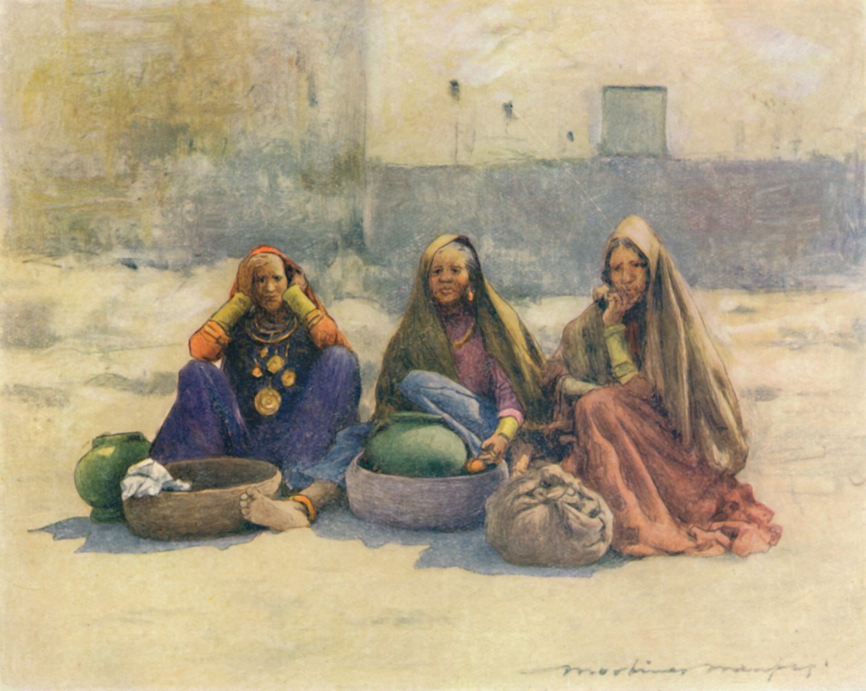 Trhovky z Ajmere, 1905 od Mortimer Ludington Menpes