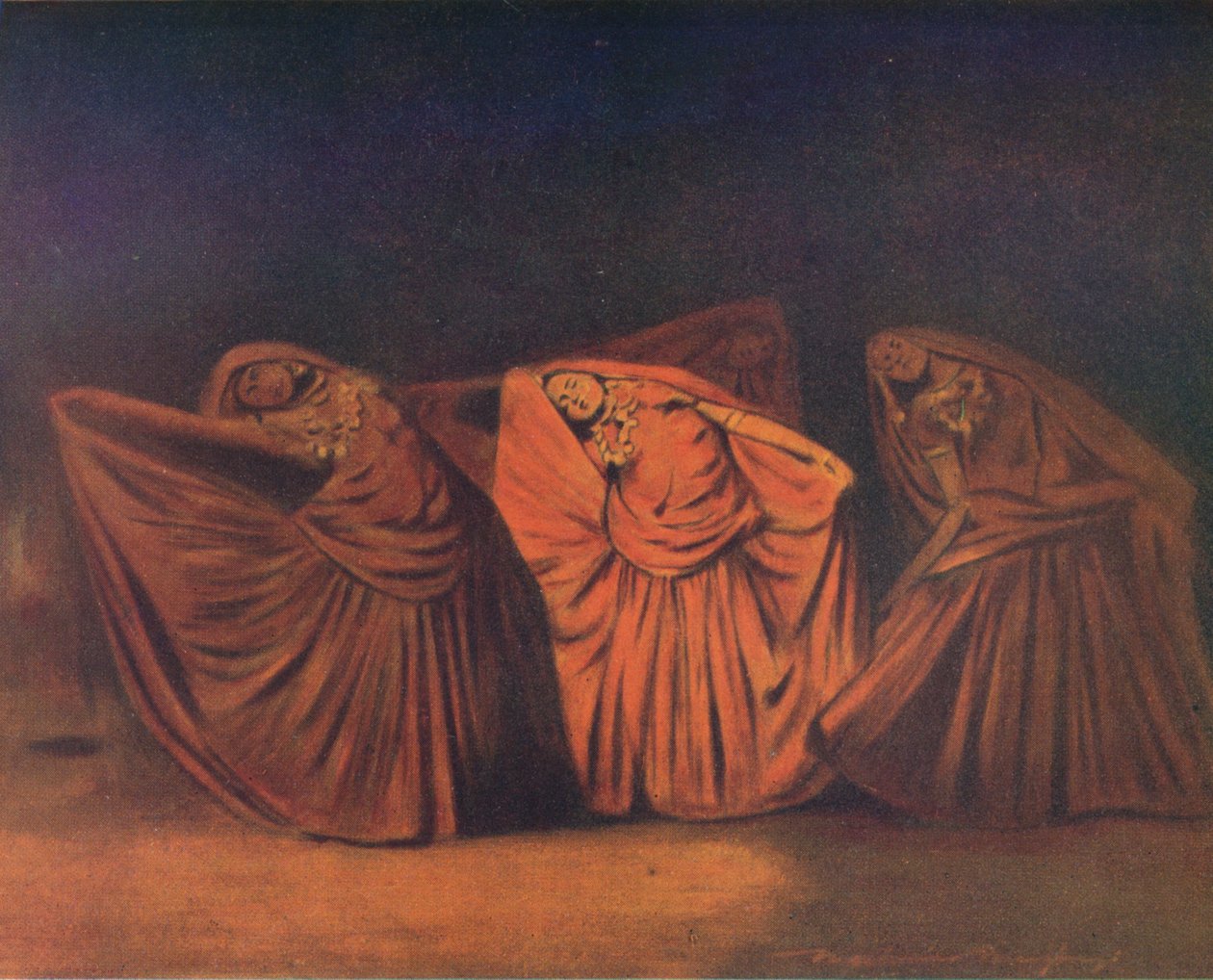 Nautch Girls v Dillí, 1905 od Mortimer Ludington Menpes