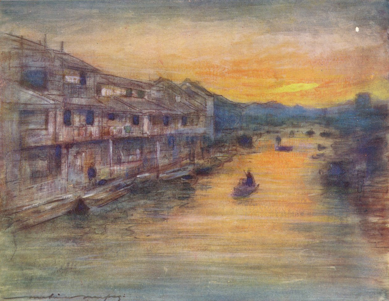 Na Velkém kanálu, Osaka, c1887, 1901 od Mortimer Ludington Menpes