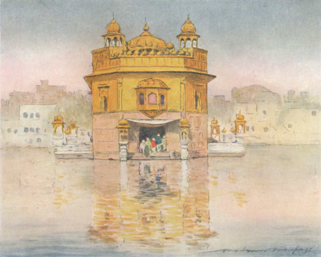 Zlatý chrám, Amritsar, 1905 od Mortimer Ludington Menpes