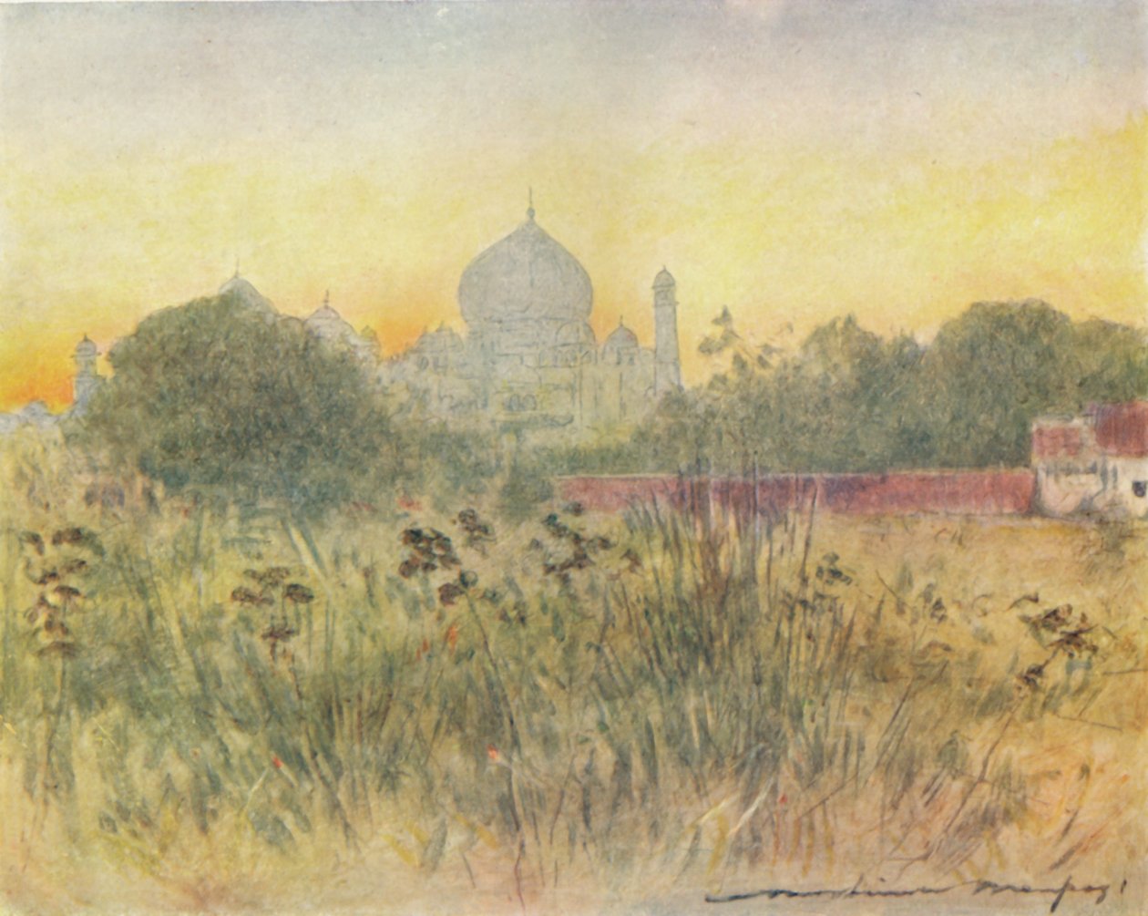 Taj Mahal, Agra, 1905 od Mortimer Ludington Menpes