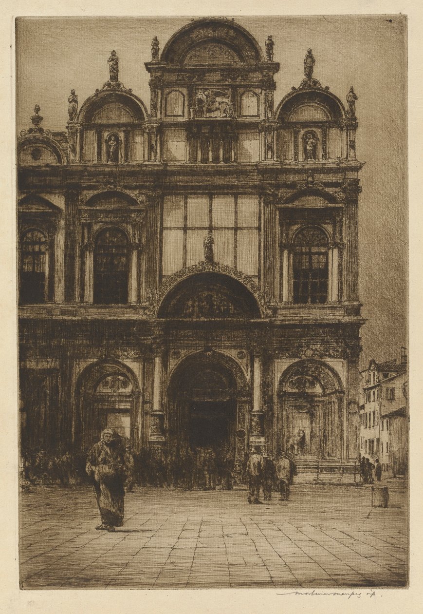 Fasáda Scuola di San Marco, Benátky od Mortimer Menpes
