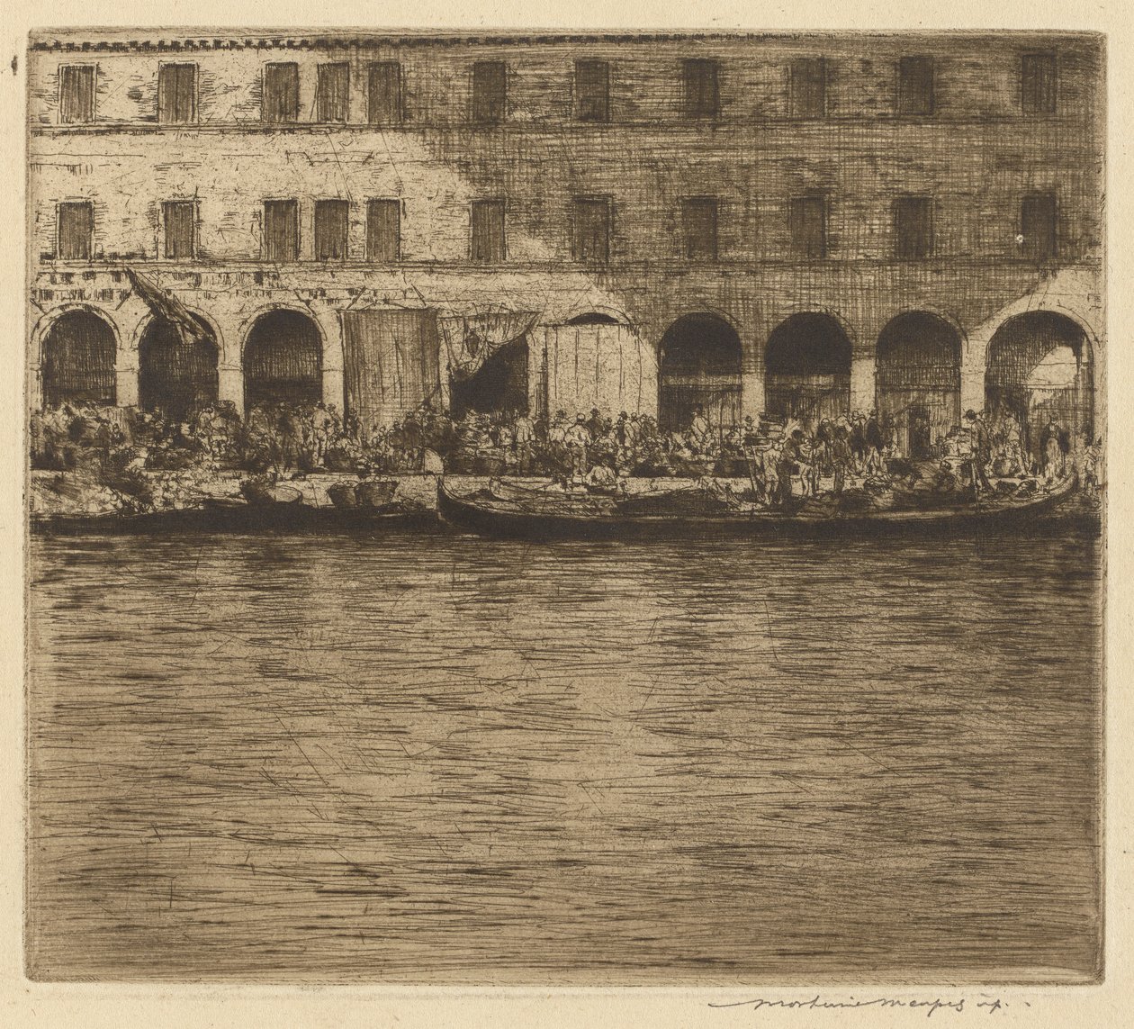 Trhy Rialto, Benátky od Mortimer Menpes