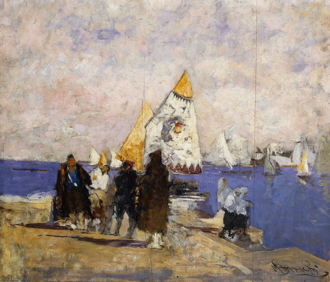 Na nábřeží, Chioggia, od Mose Bianchi