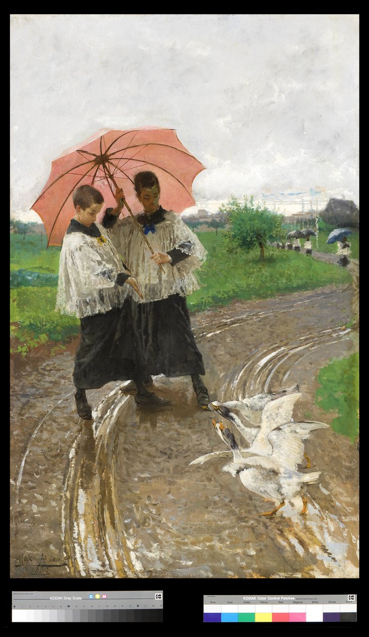 Návrat z festivalu, 1880 od Mose Bianchi