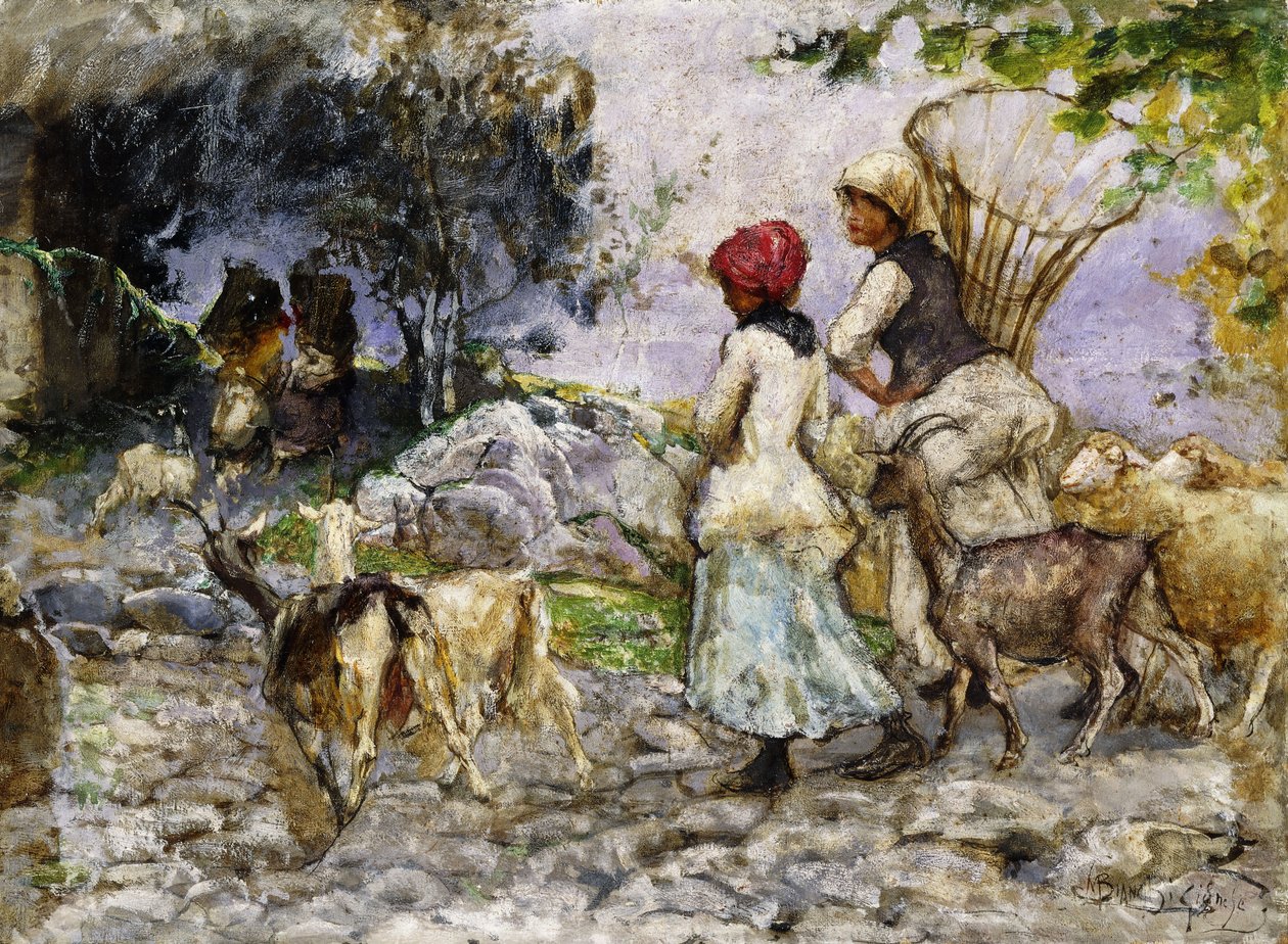 pastevci koz, od Mose Bianchi