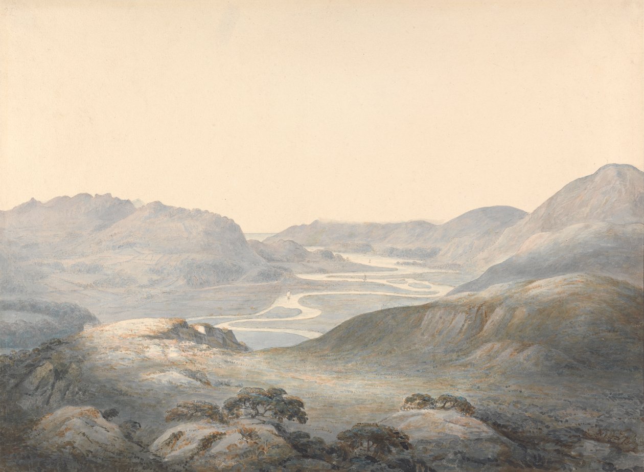 Barmouth Bay, soutok řek Mawddach a Gwinion od Moses Griffith
