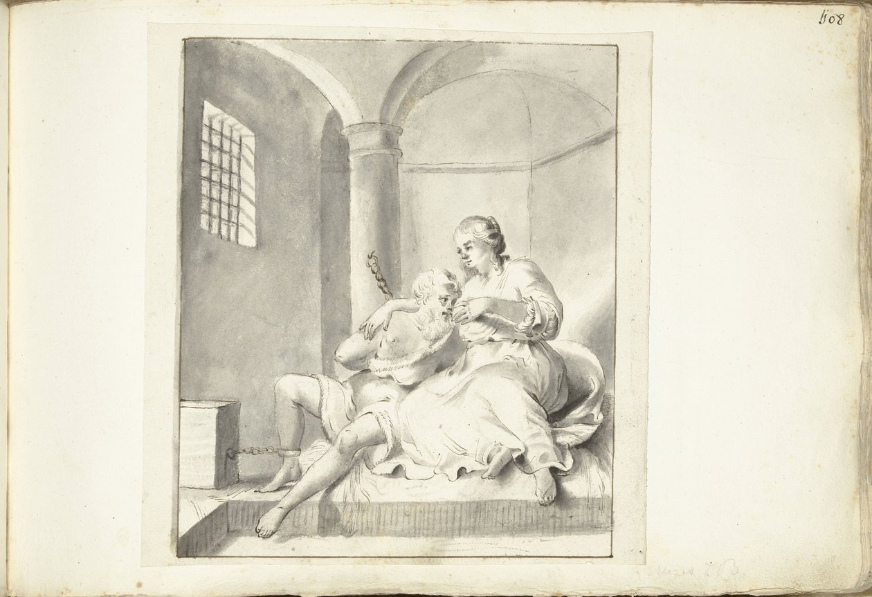 Cimon in Pero (Caritas Romana) od Moses Ter Borch