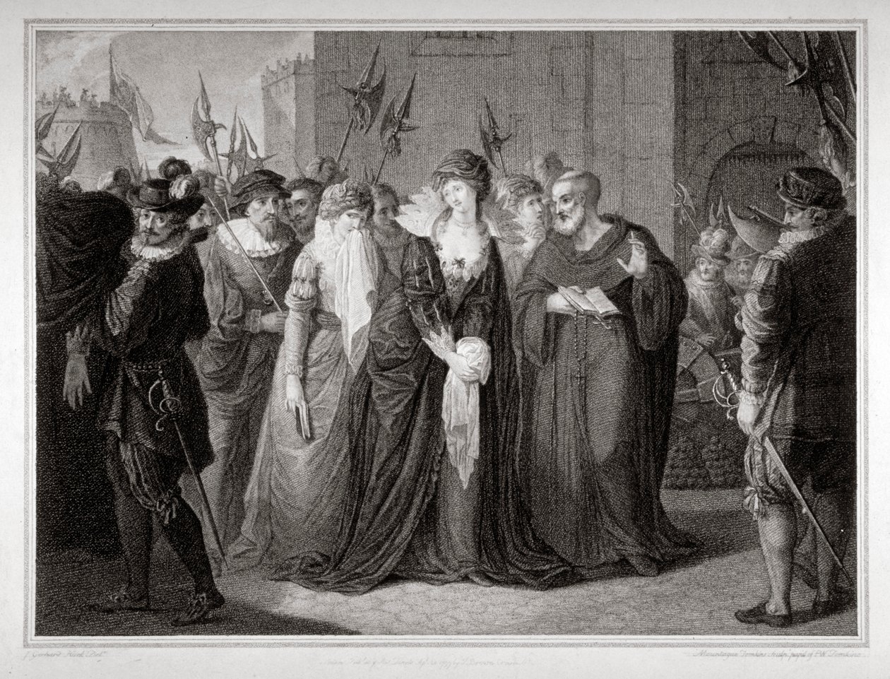 Lady Jane Gray byla vedena k popravě v Tower of London, 1554 1797 od Mountague Tomkins
