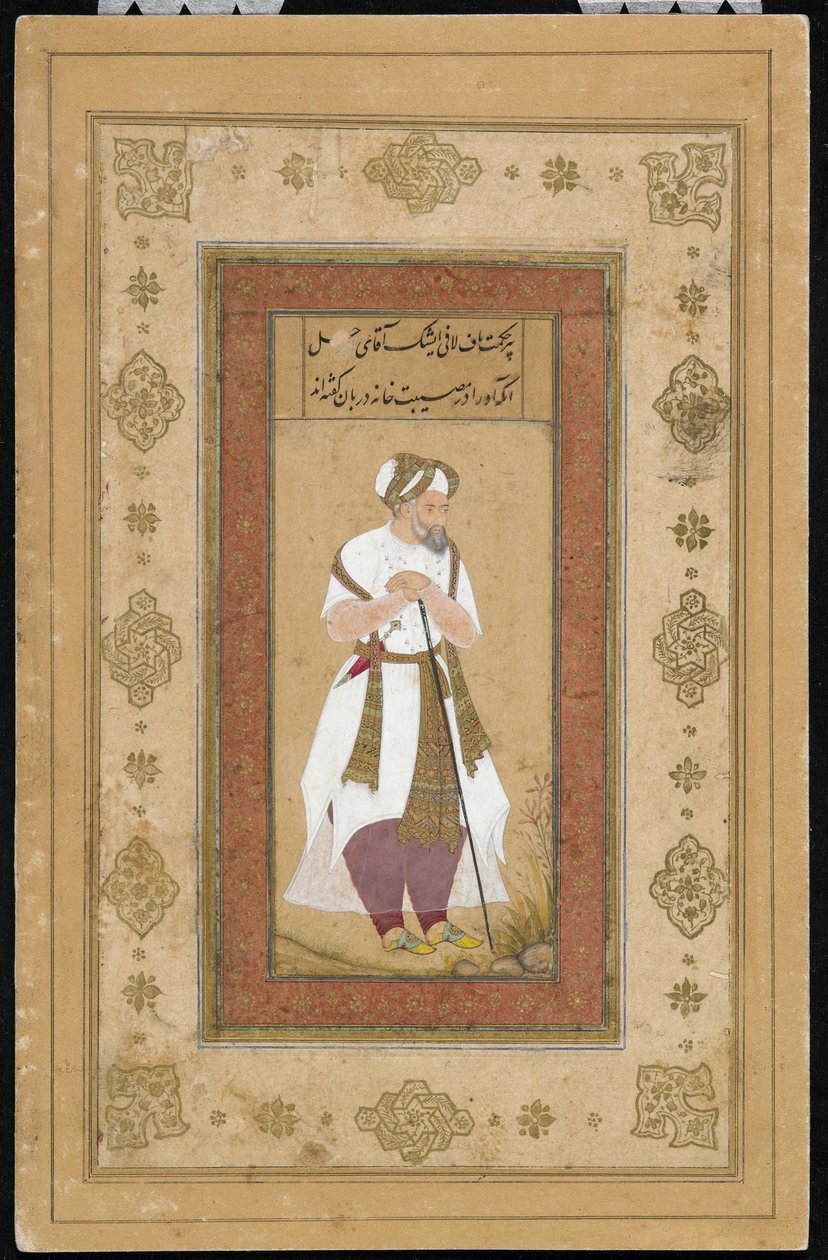 Starý dvořan z alba Salim, rukopisné folio, c.1603 od Mughal School