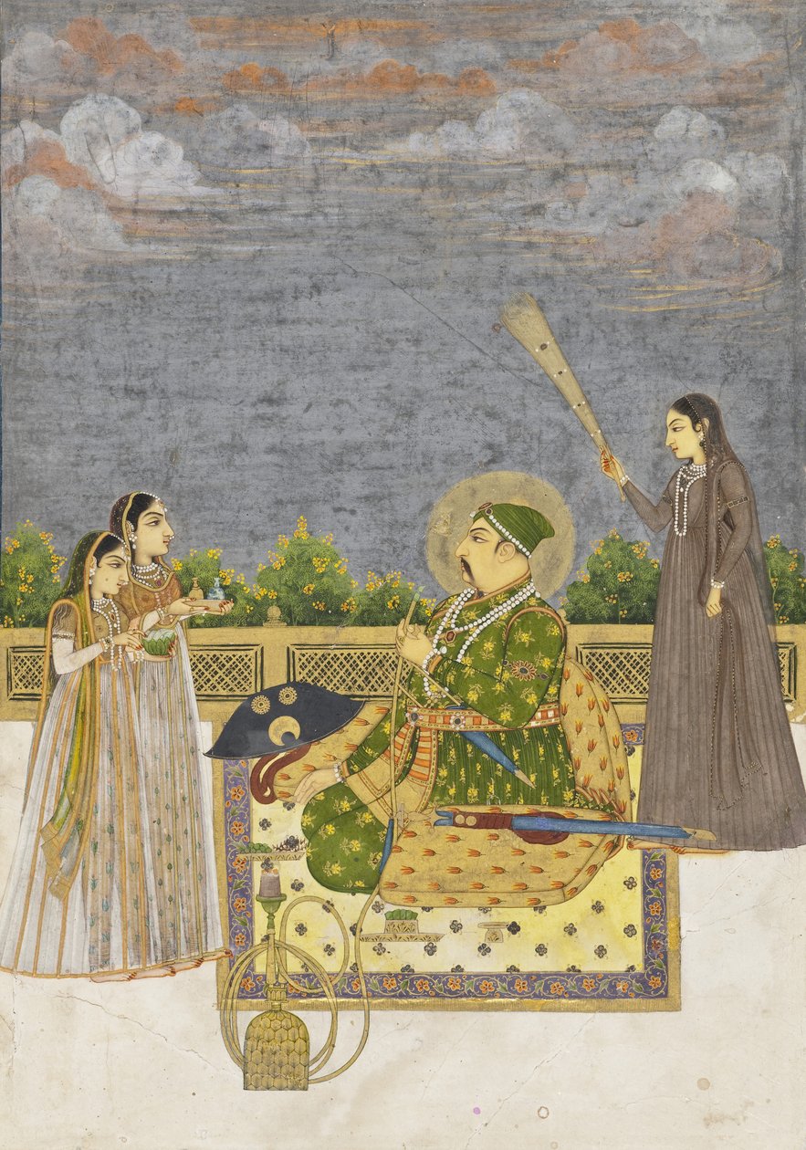 Císař Muhammad Shah, kolem roku 1735 od Mughal School