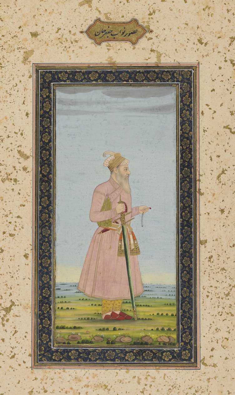 Nawab Ja"far Khan z alba Impey, samostatný rukopisný folio, kolem roku 1770 od Mughal School