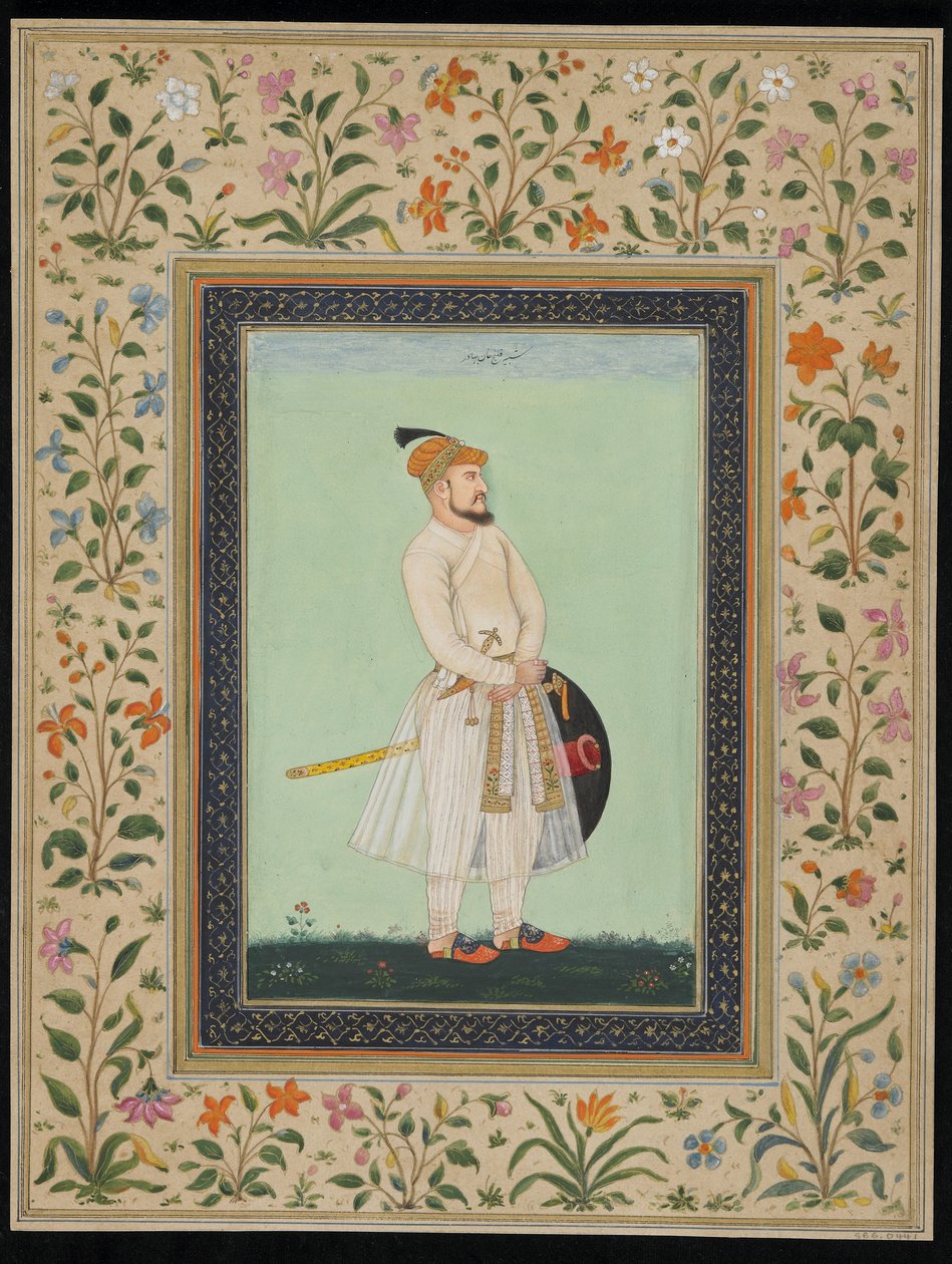 Qilich Khan, samostatné folio alba, kolem roku 1900 od Mughal School