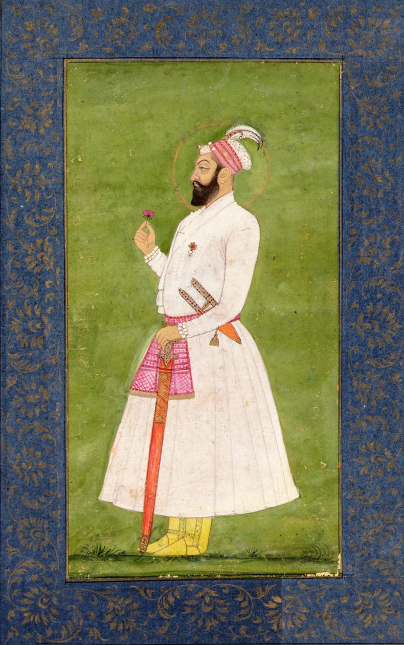 Mughalský císař Bahadur Shah (1707-12) z Velkého alba Clive od Mughal School