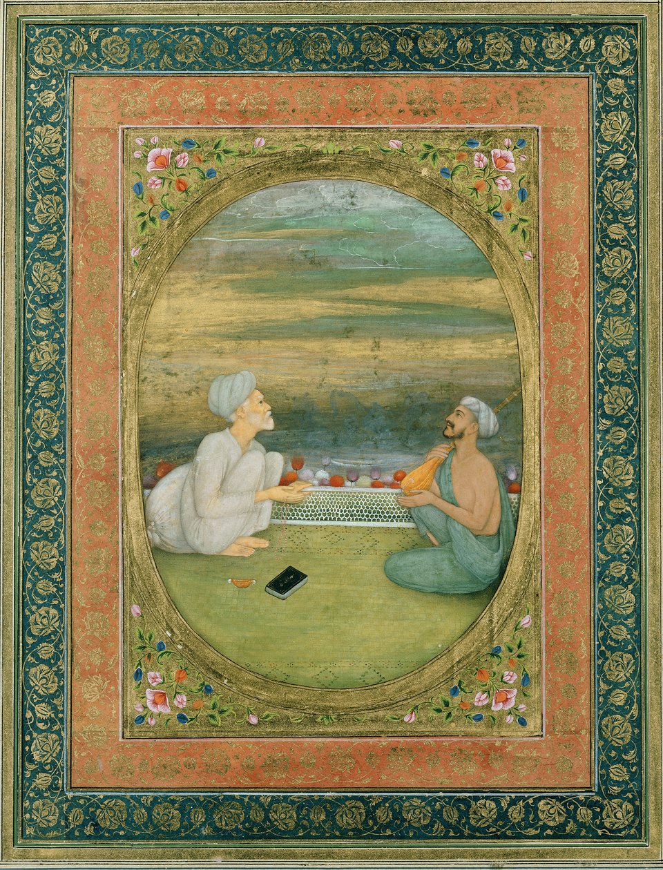 Mullah a hudebník, cca 1640-1650 od Mughal School