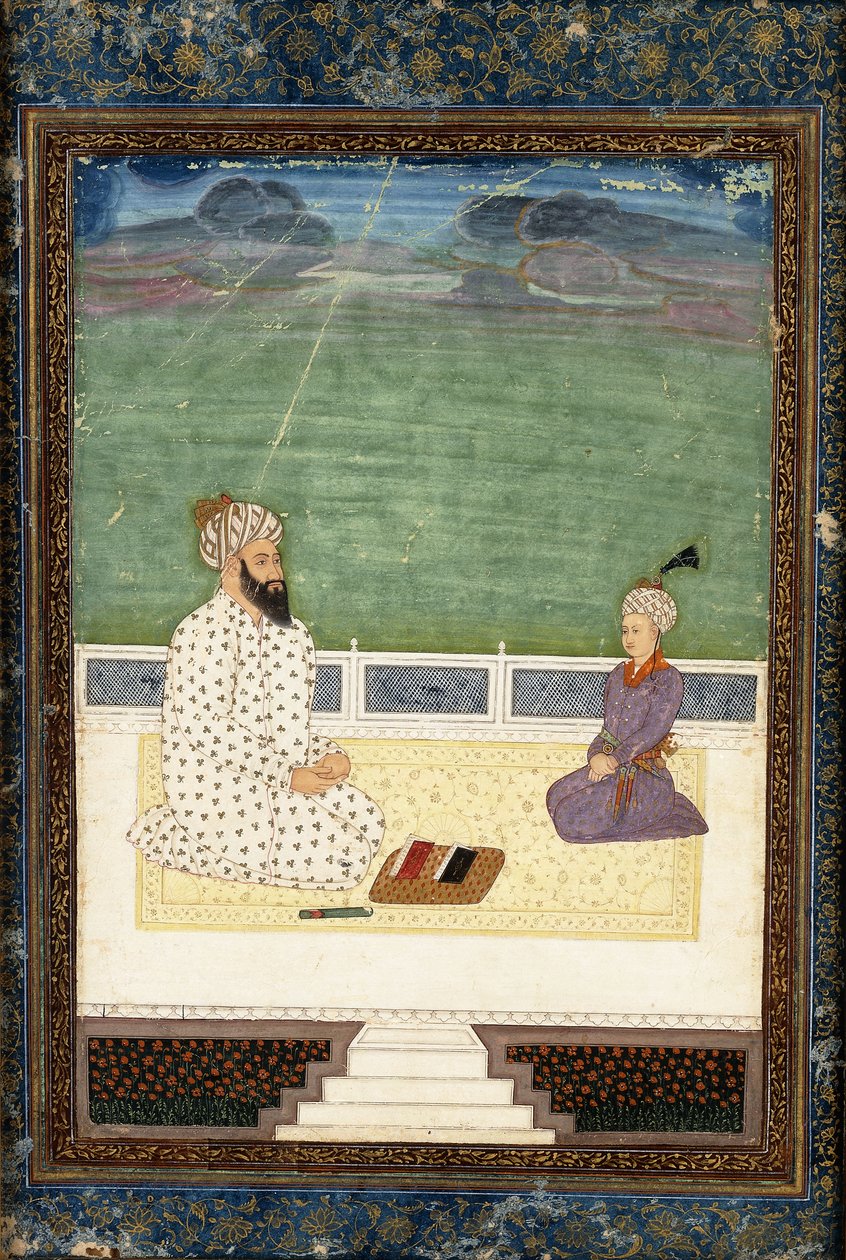 Mullah a žák, 18. století od Mughal School