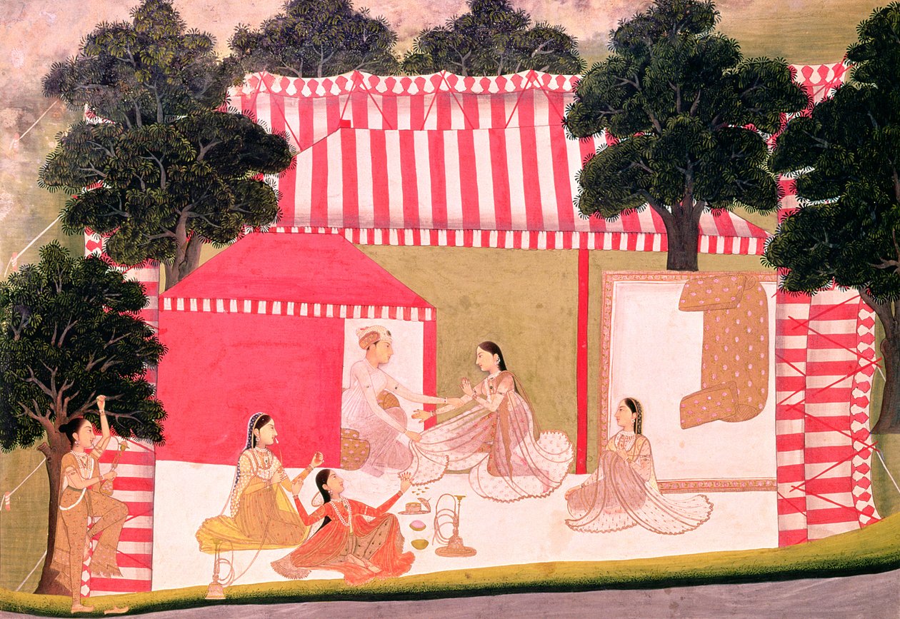 Princ a jeho harém od Mughal School