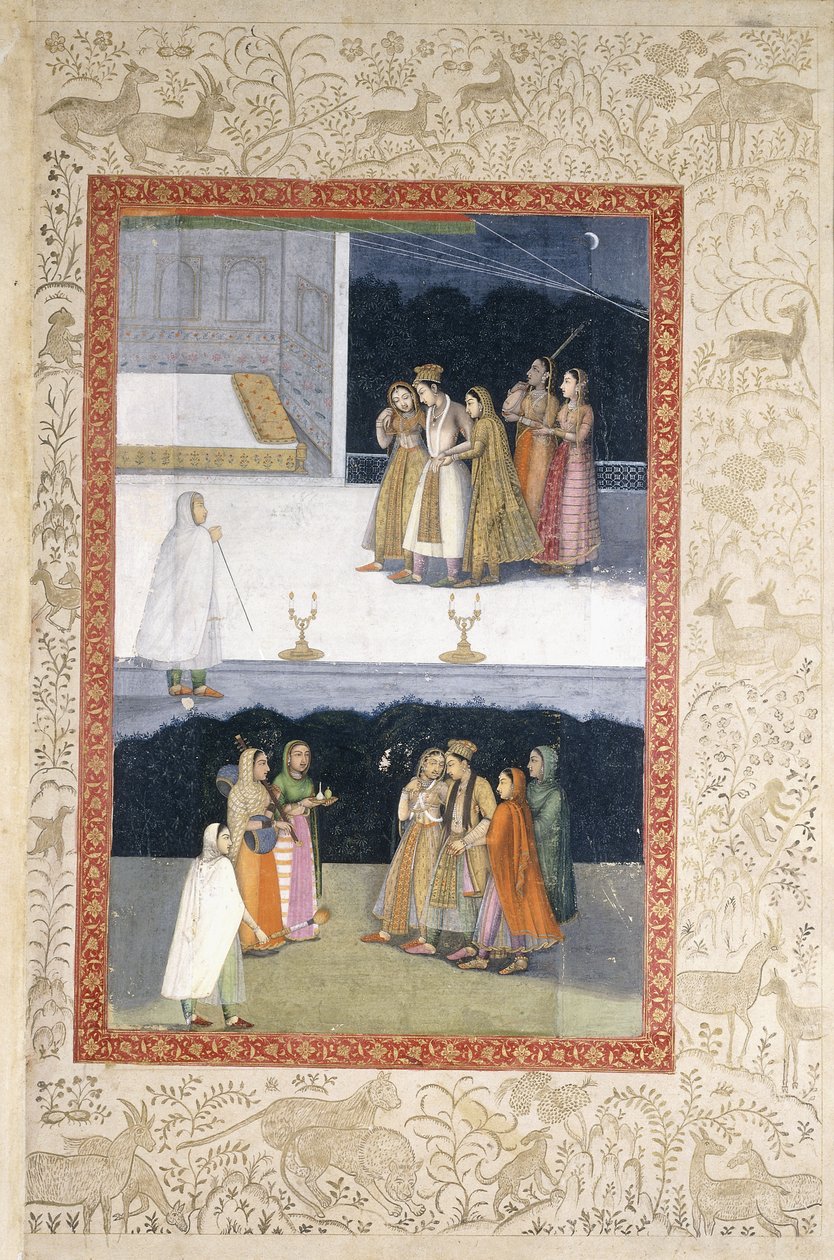 Unavená mládež, kolem roku 1720 od Mughal School