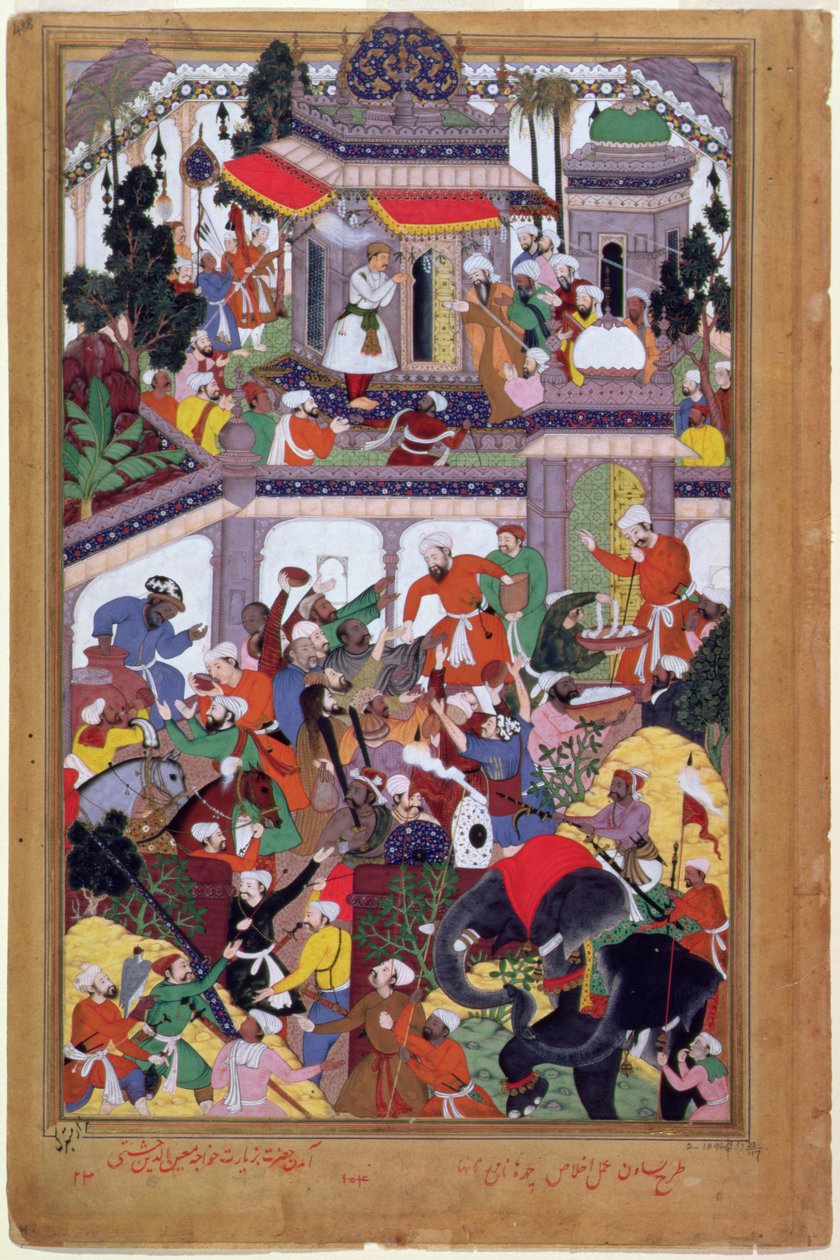 Císař Akbar (r.1556-1605) navštěvuje svatyni Mu