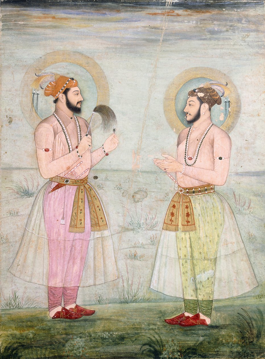 Portréty prince Dara Shikoh a prince Suleimana v Shikoh, c.1665 od Mughal School