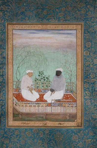 Portréty dvou vlastníků půdy, Rai Bharo a Jassa Jam z Gudžarátu, kolem roku 1618 (kvaš na pergamenu) od Mughal School