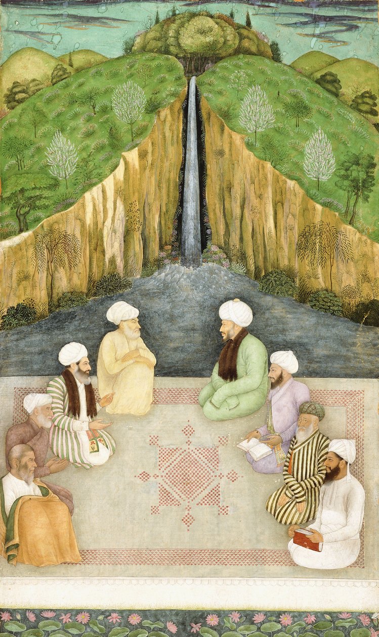 Mudrci v náboženské diskusi, c.1680 od Mughal School