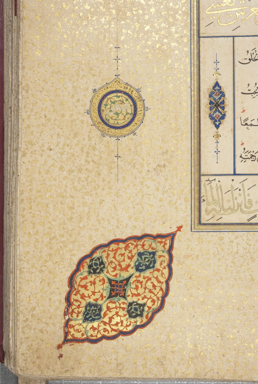 Fol 83 recto, Timurid Quran, 1441 (inkoust a zlato na papíře) od Muhammad Mumin Abdallah Al Murwand