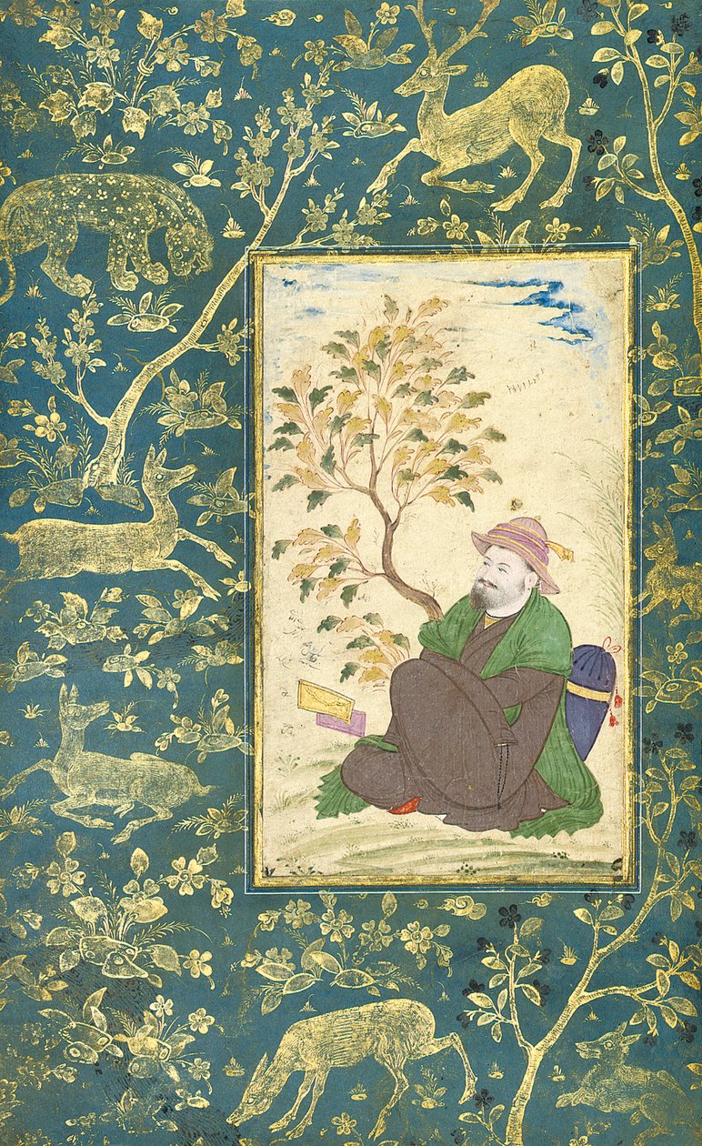 Portrét Darvisha Muhammada Khatiba, 1697-8 od Muin Musavvir