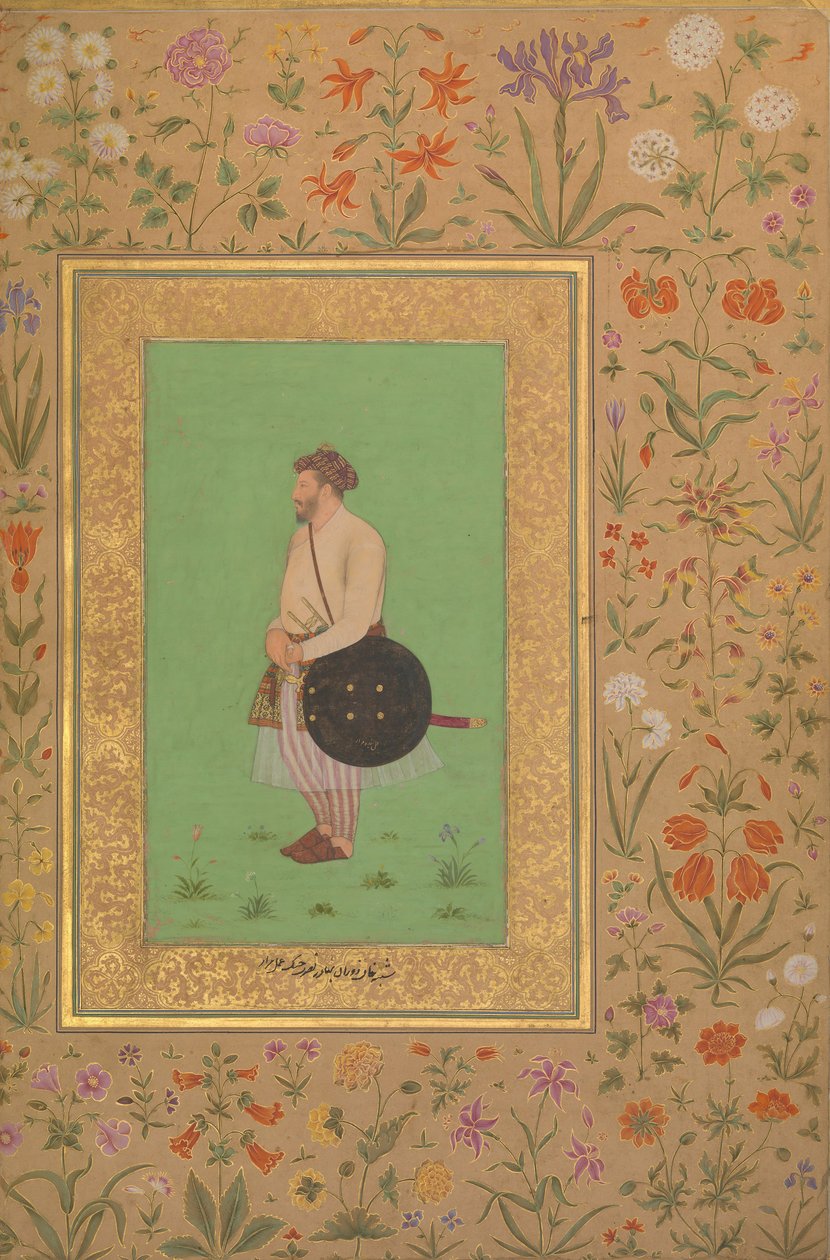 Portrét Khana během Bahadur Nusrat Jung, Folio z alba Shah Jahan, Verso: Ka. 1640. od Murad