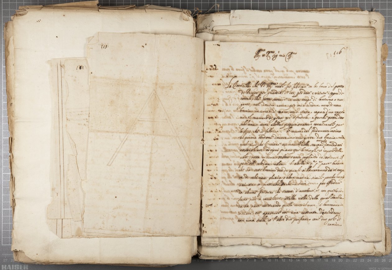 Portfolio kreseb Mutia Oddiho z Urbina a dalších, p116, c.1635-40 (pero a inkoust na papíře ve vázaném svazku) od Muzio Oddi