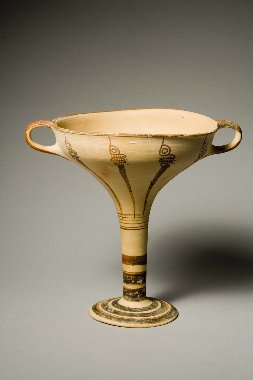 Stočený kylix (keramický) od Mycenaean