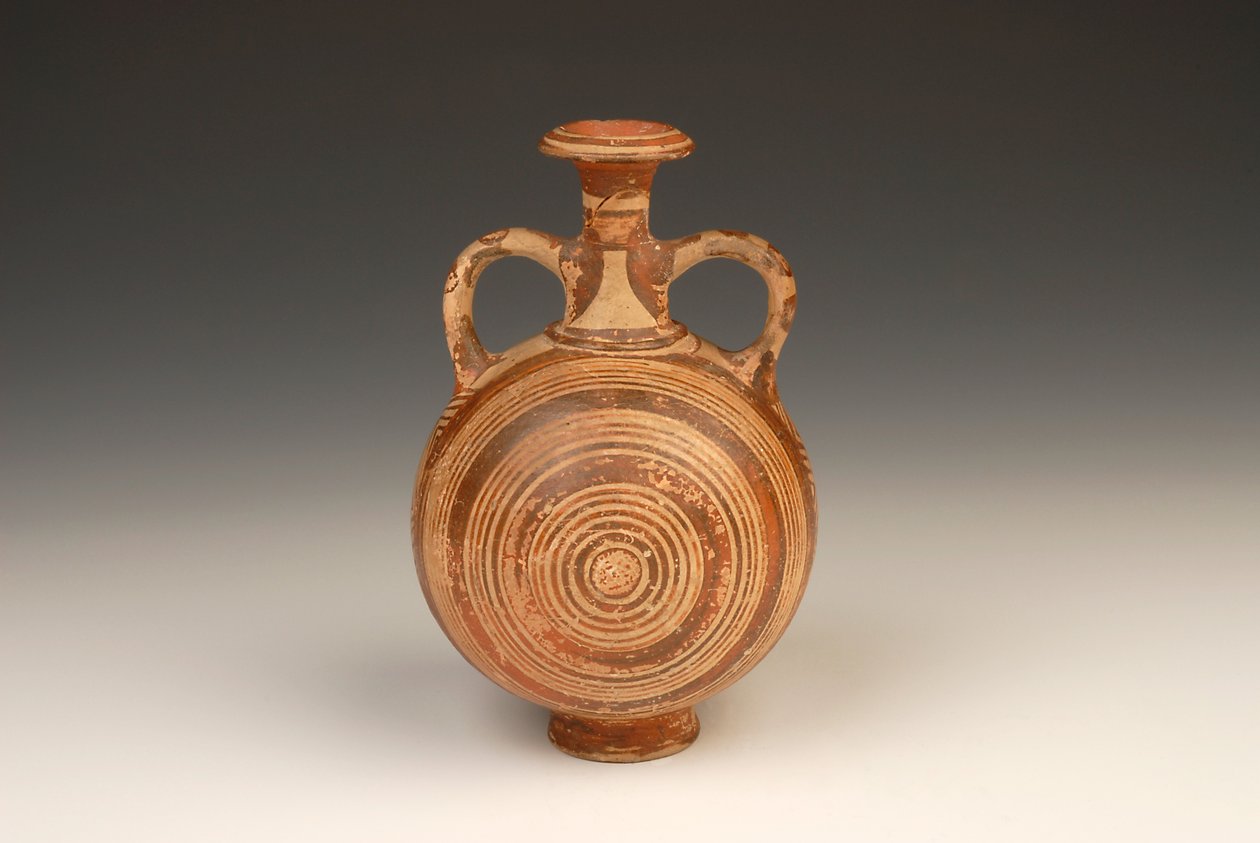 Aryballos Pilgrim Flask 1400-1370 př. n. l. terakota od Mycenaean