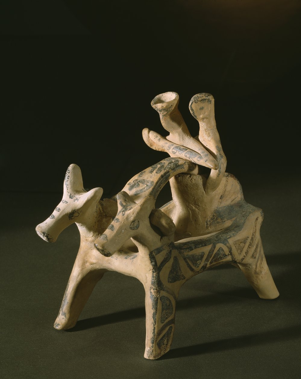 Chariot, z hrobky Marcopoulo, Attika, pozdní heraldické období IIIA-IIIB, 1400-1200 př.nl (terakota) od Mycenaean