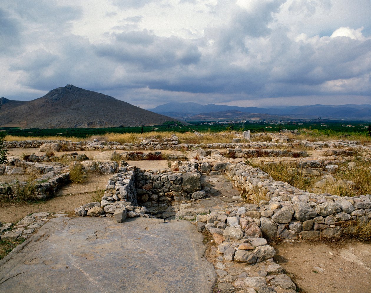Mykénské umění: lázně mykénské citadely, Tiryns Město, kolem roku 1200 př. Kr. Řecko od Mycenaean
