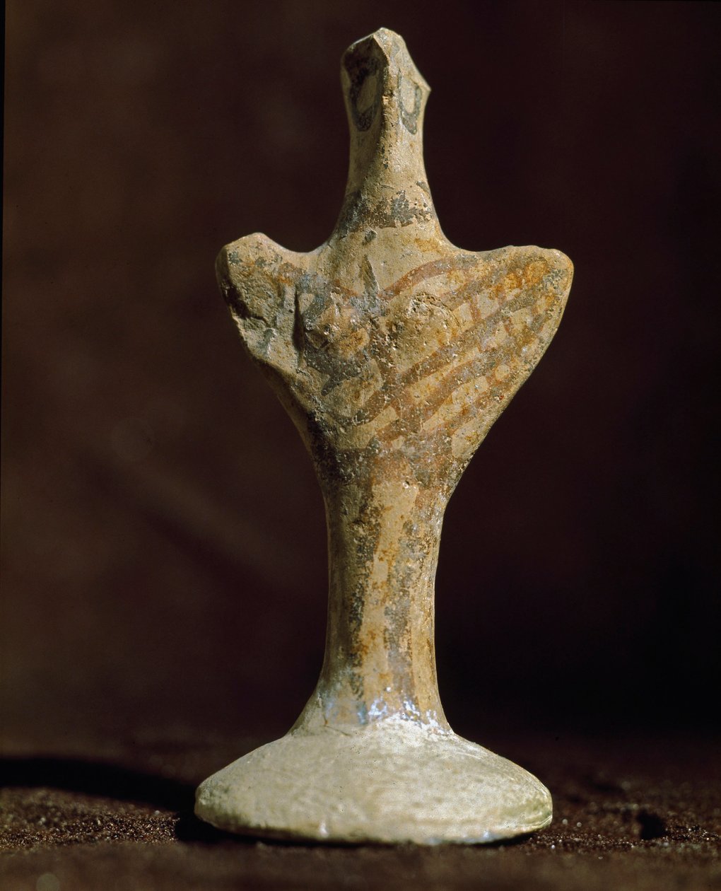 Mykénské umění: terakotový idol ze Scoglio del Tonno (Punta Tonno, Taranto) v Itálii. Doba bronzová, 2000 před naším letopočtem. od Mycenaean Mycenaean