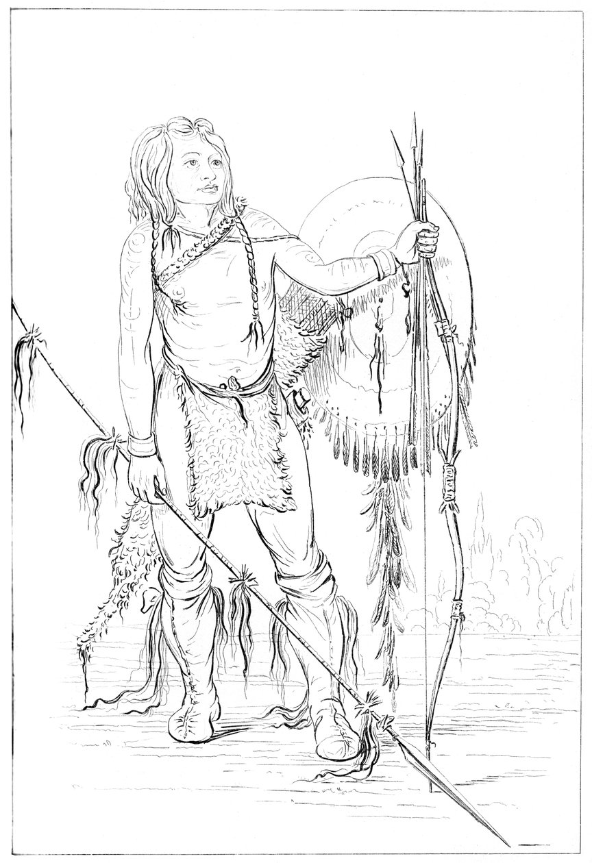 Náčelník komančů, velká komančská vesnice, 1841. od Myers and Co