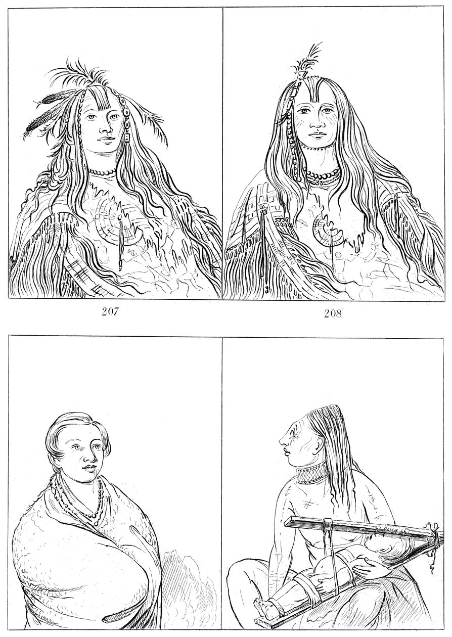 Flatheads, Nez Perces a Chinooks, 1841. od Myers and Co