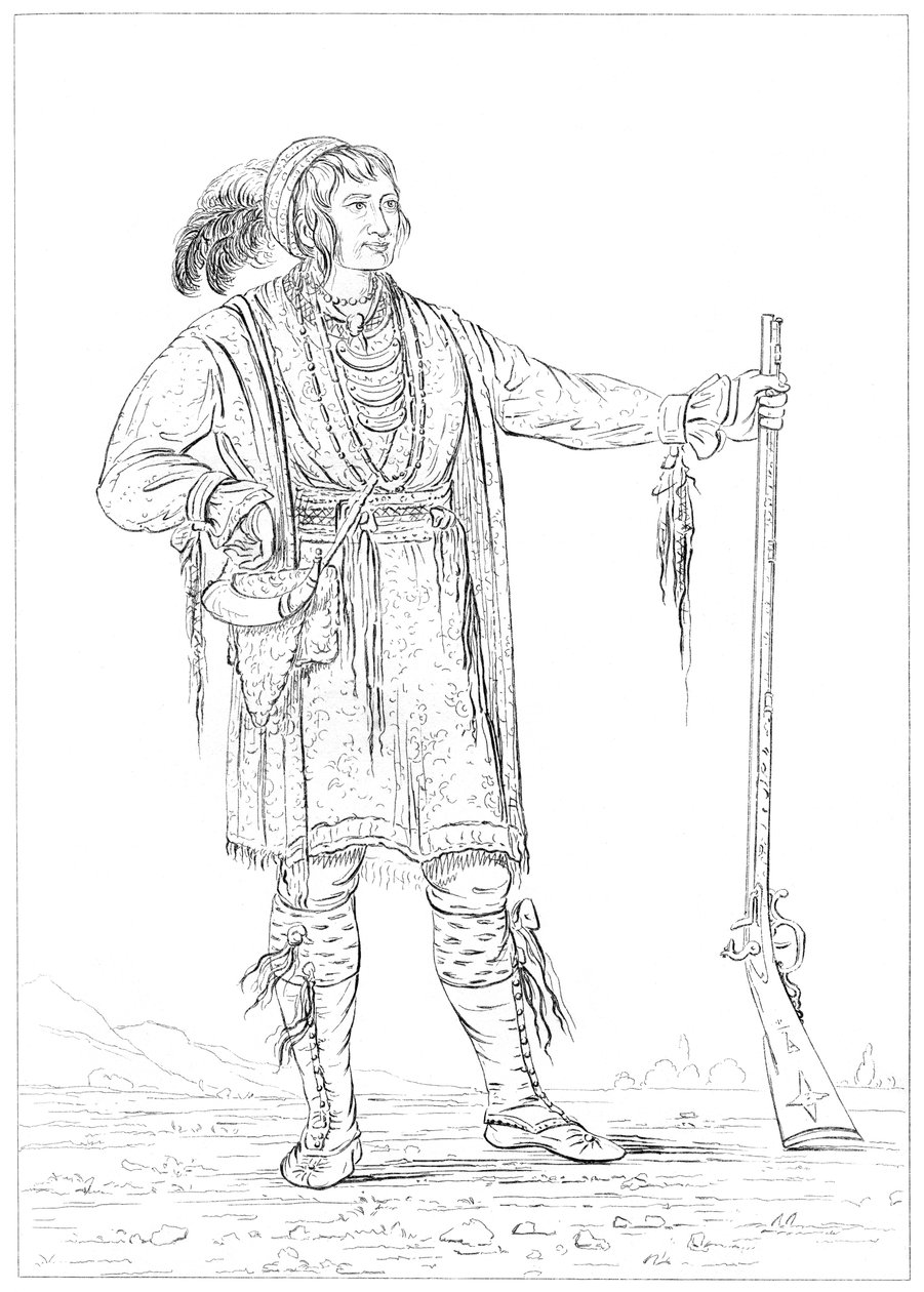 Osceola, válečný zajatec z války na Floridě, Fort Moultrie, Jižní Karolína, 1841. od Myers and Co