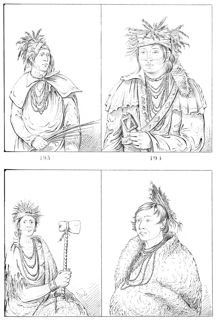 Peorias a Piankashaws, 1841. od Myers and Co