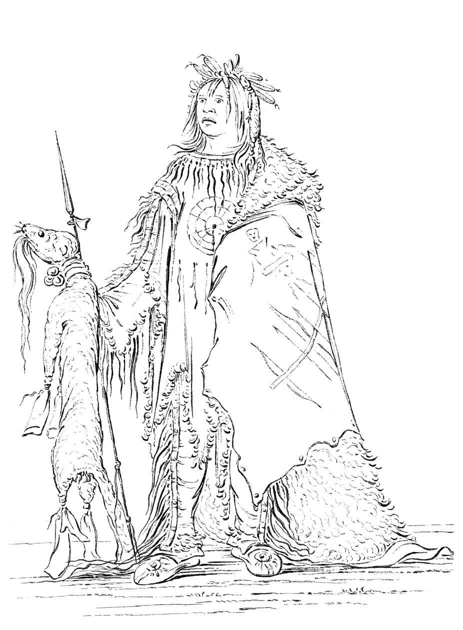 Portrét Iron Horna, indiána, 1841. od Myers and Co