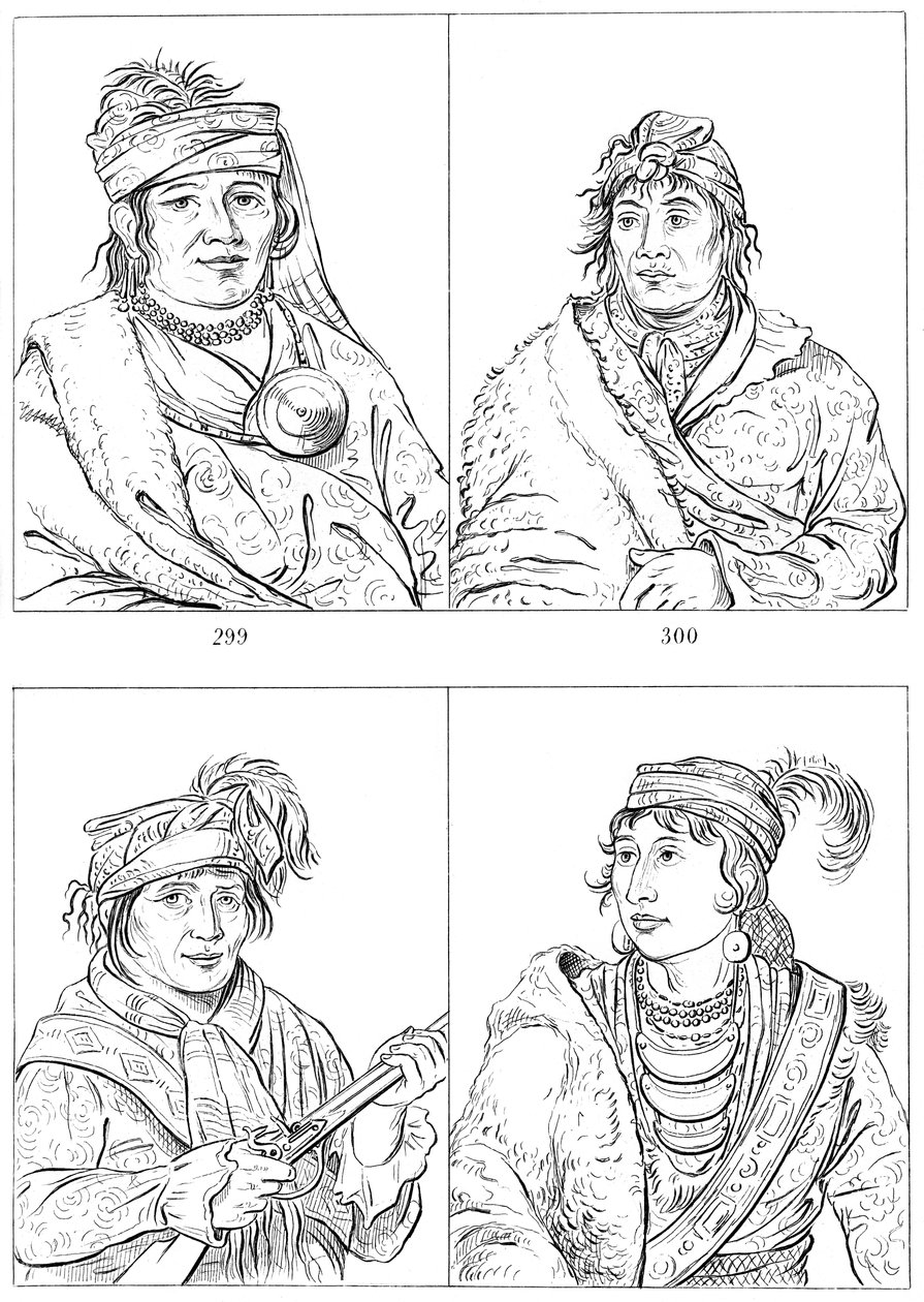 Seminole náčelníci, Fort Moultrie, Jižní Karolína, 1837-1838 1841. od Myers and Co