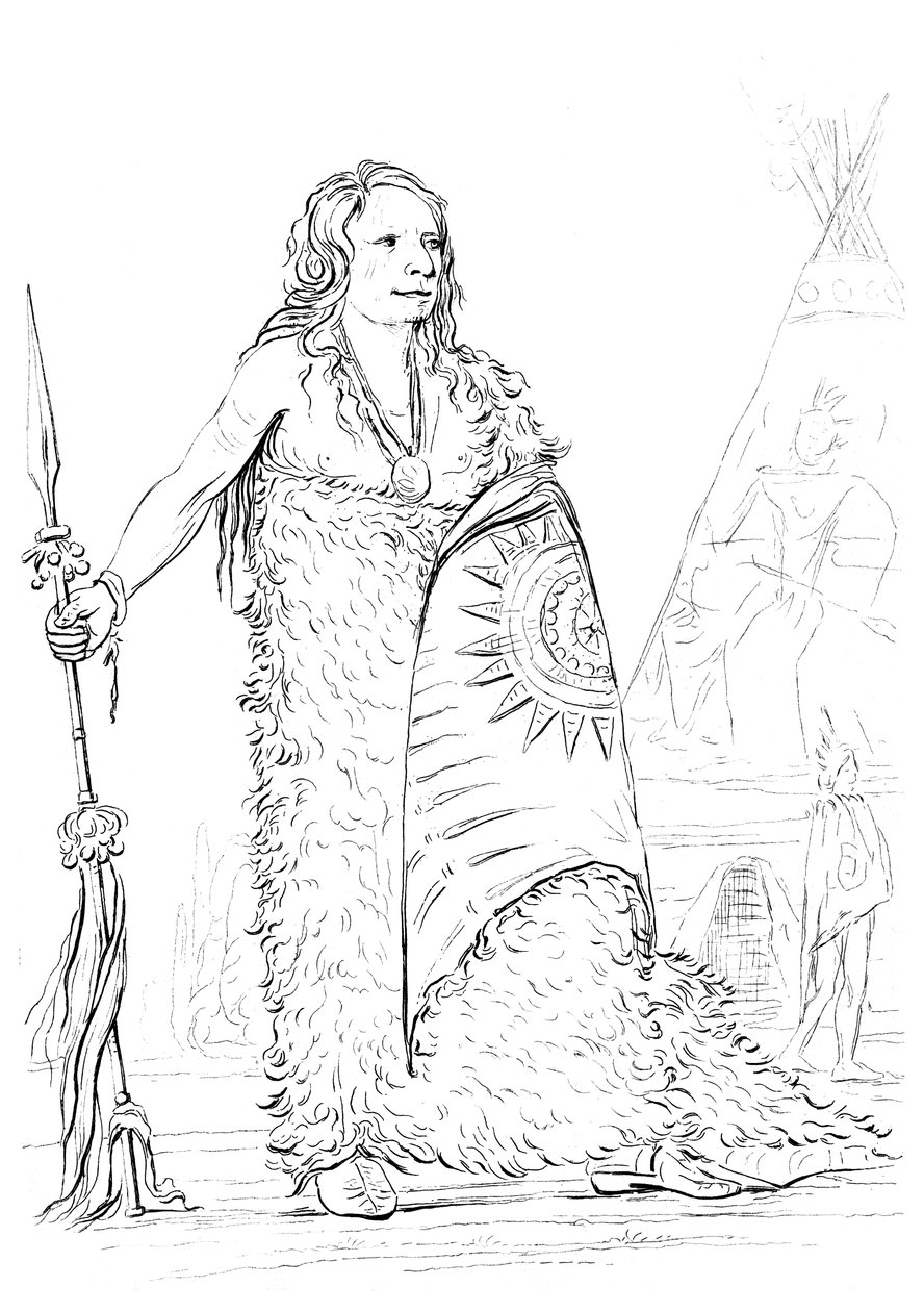Smoke, náčelník kmene Ponca, 1841. od Myers and Co