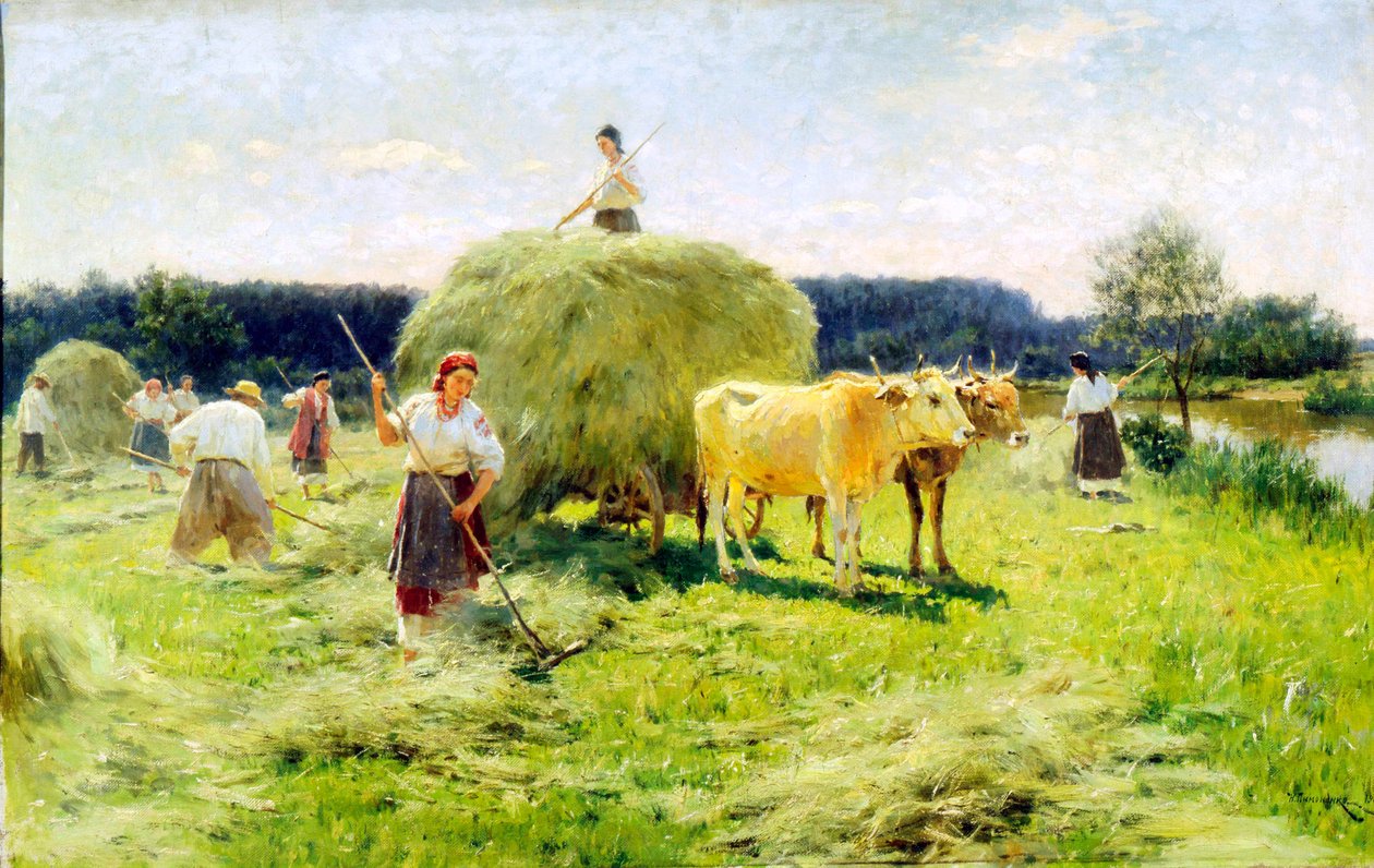 Výroba sena, 1907. od Mykola Kornylijowytsch Pymonenko