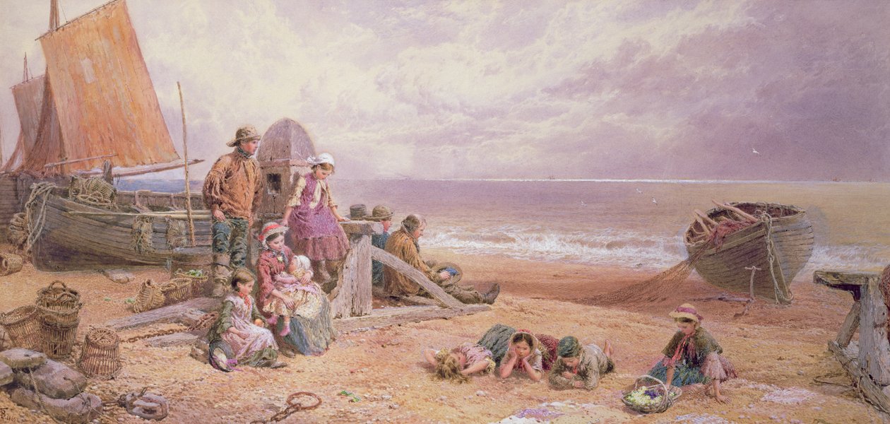 Rottingdean, Plážová scéna od Myles Birket Foster