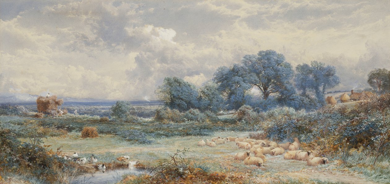 Pohled na Holmwood Common, Surrey, od Myles Birket Foster